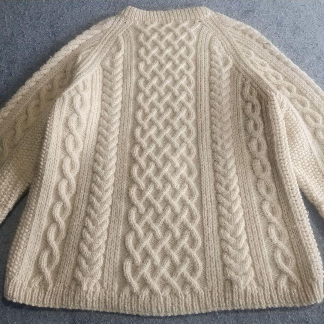 インバーアラン アランニット1A クルーネック フィッシャーマン ケーブル 冬