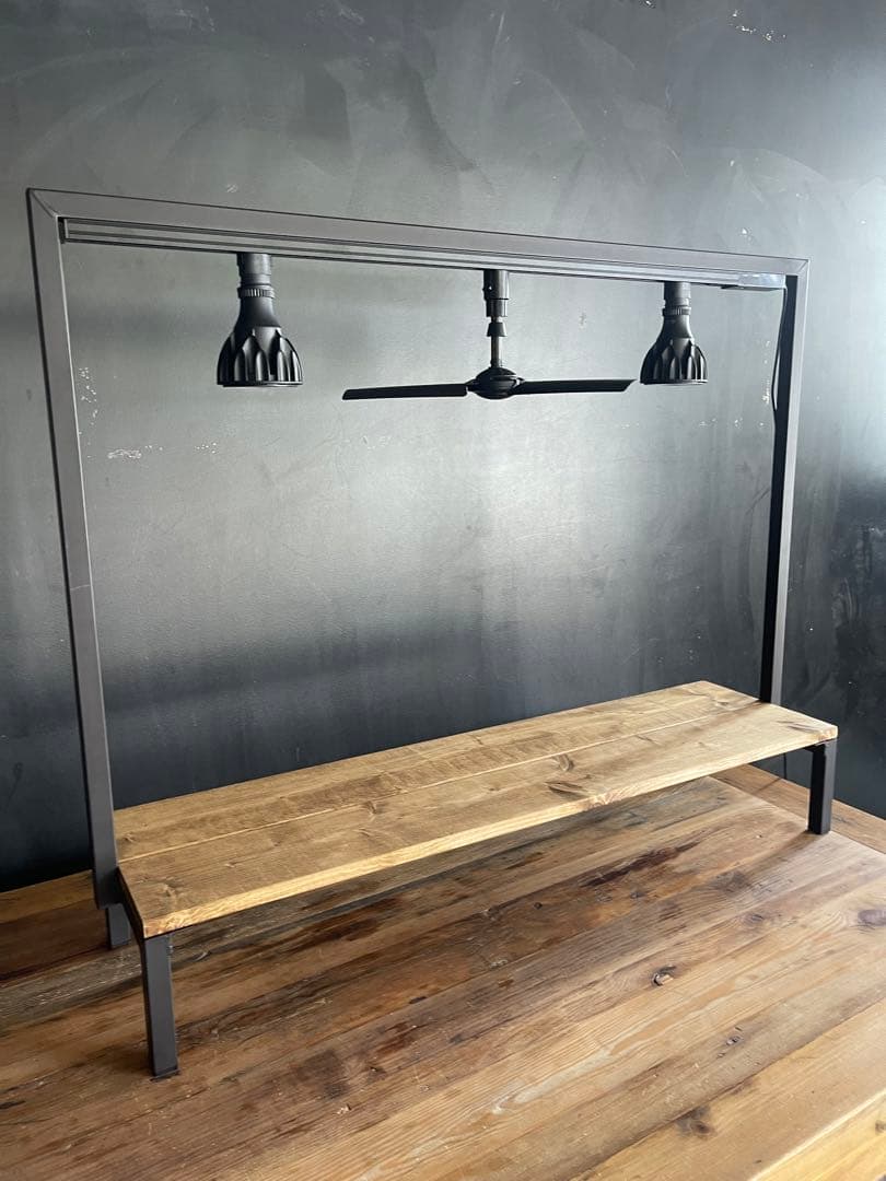 ダクトレール付！　植物棚　アイアンシェルフ　ボタニカルシェルフ　アガベ　塊根植物