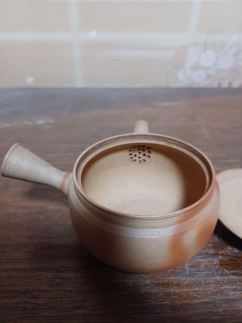 常滑焼　火襷急須　四代伊奈長三　造