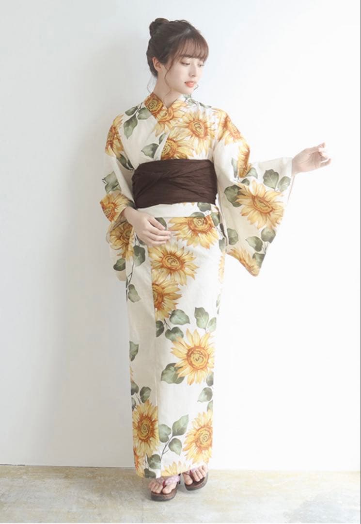 夏色　ひまわり　浴衣　6点セット　新品未使用　向日葵しらべ