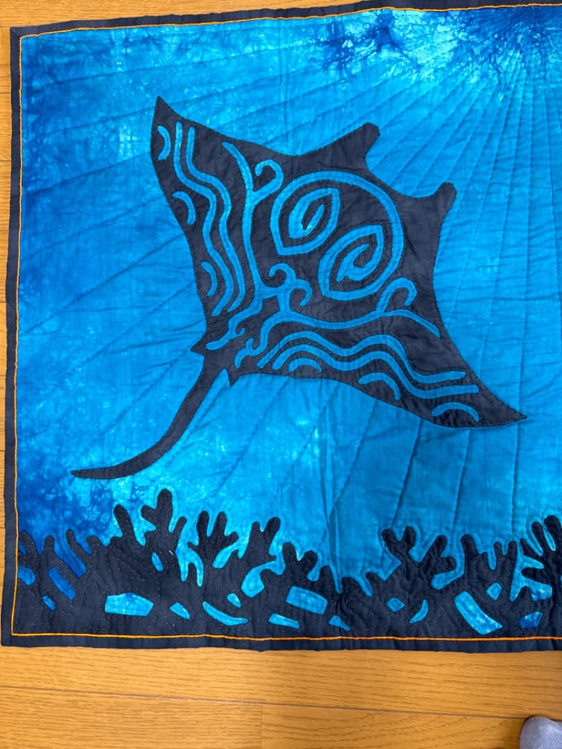 ハワイアンキルトタペストリー♡♡マンタ