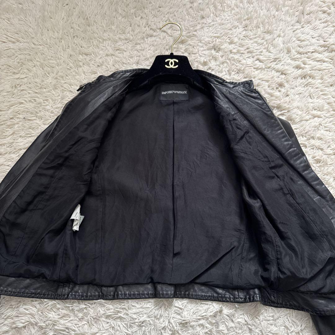 EMPORIO ARMANI エンポリオアルマーニ 本革 ライダースジャケット