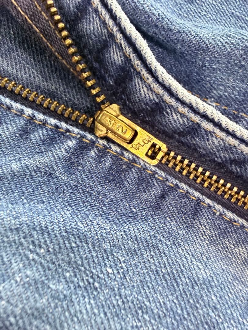 70s levi's 505 66前期　シングルステッチ　イエローライン　縦落ち