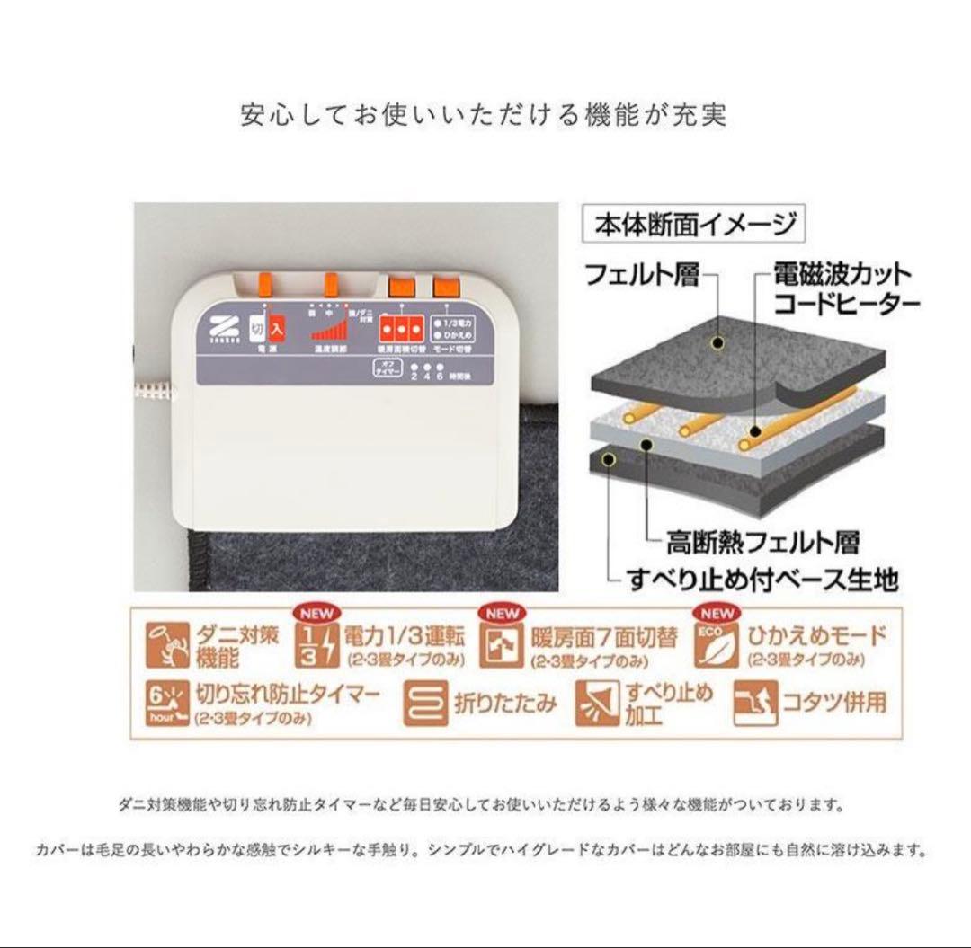 ゼンケン 電磁波カット ホットカーペット 3畳タイプ 本体のみ ZCB-30P