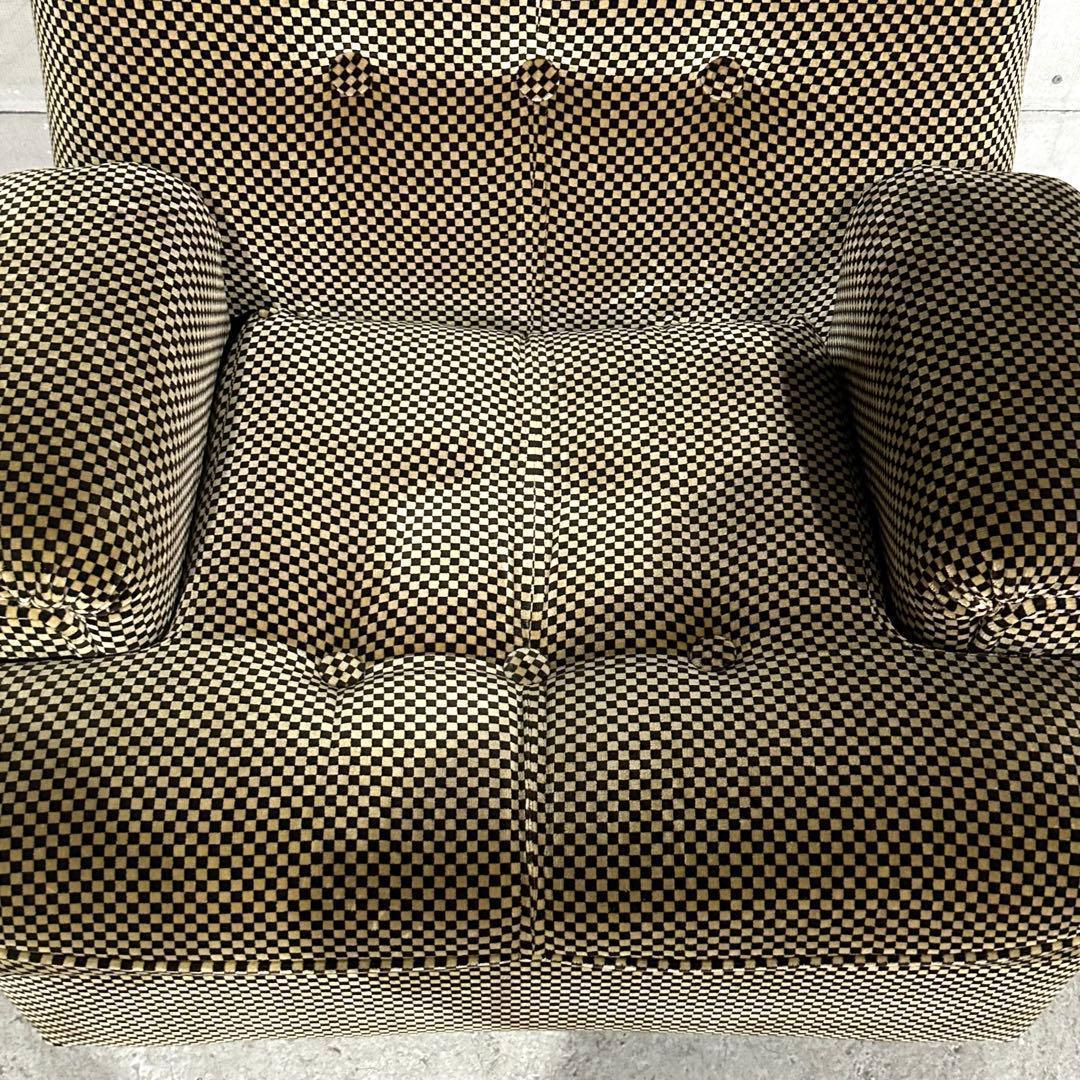 ✦70’s✦昭和レトロ 千鳥格子 1人掛けソファ｜昭和レトロ ミッドセンチュリー