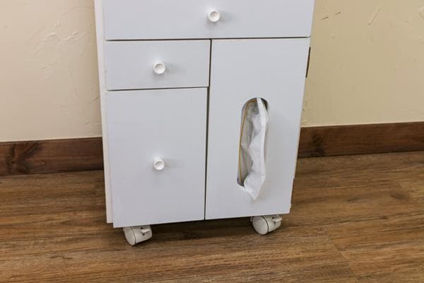 【新品・送料無料】コスメワゴン　縦型　DBR/WH