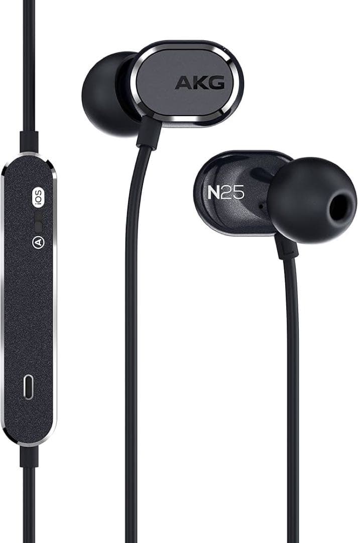 AKG N25 イヤホン カナル型/ハイレゾ対応 ブラック （新品.未開封)