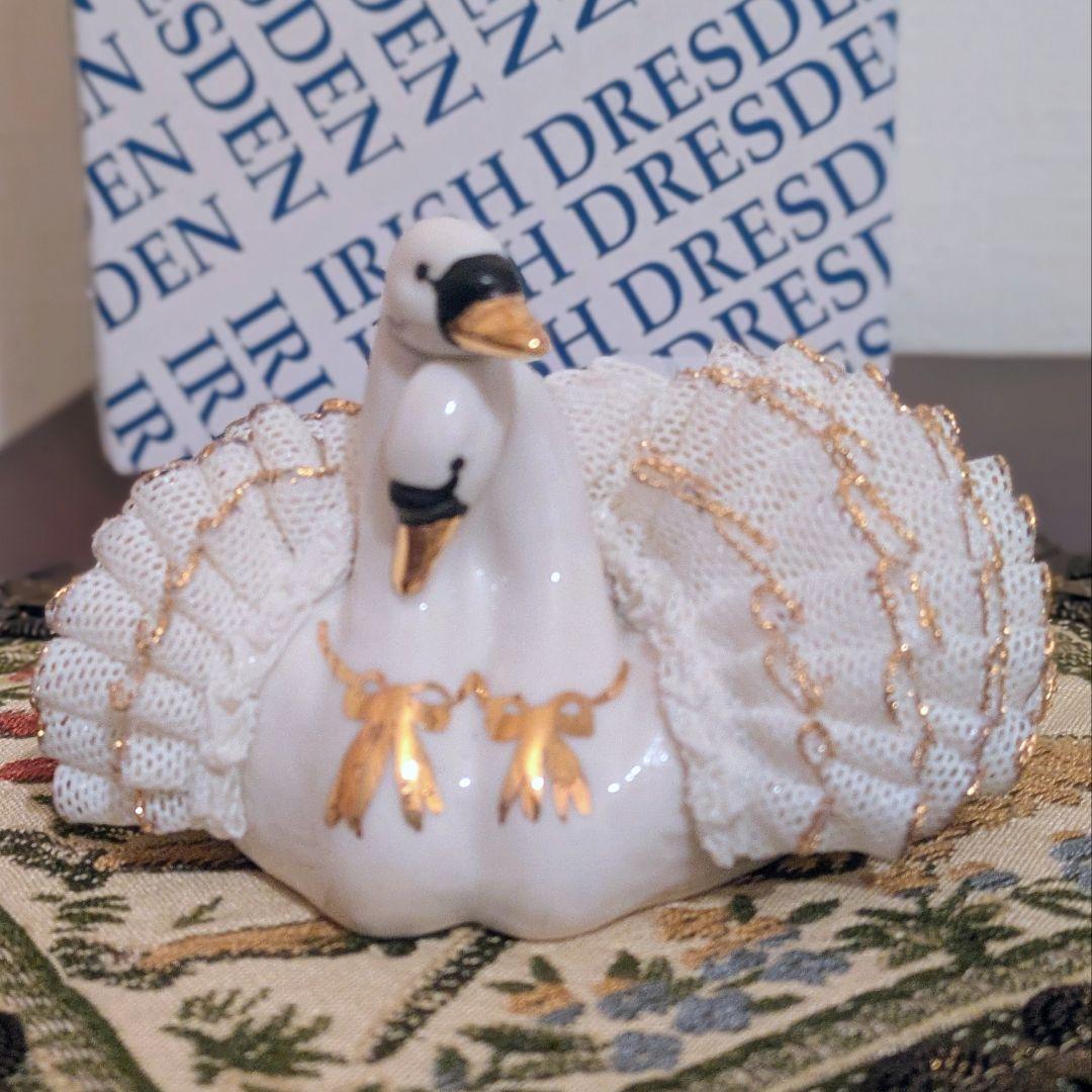 アイリッシュドレスデン スワンカップル 箱付き