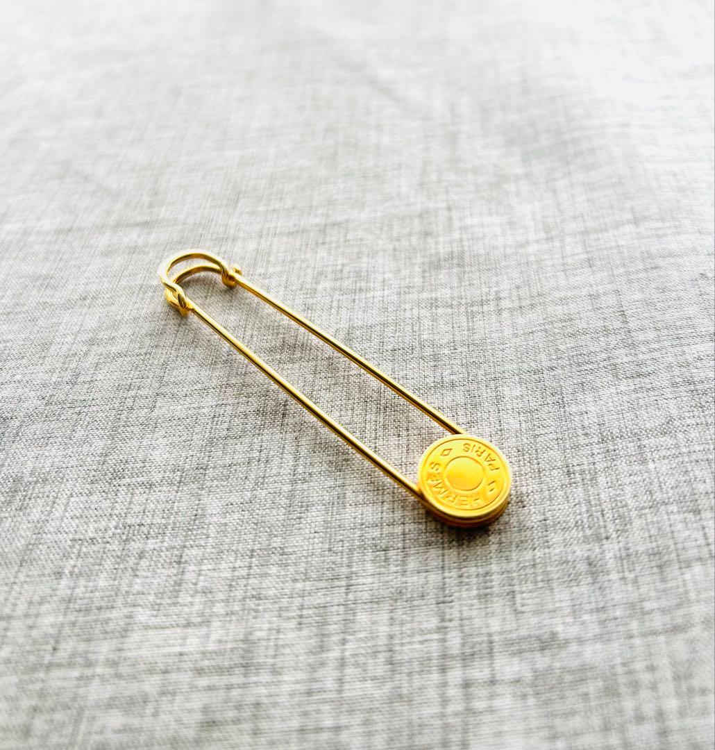 エルメス　セリエ ゴールド ピン ブローチ