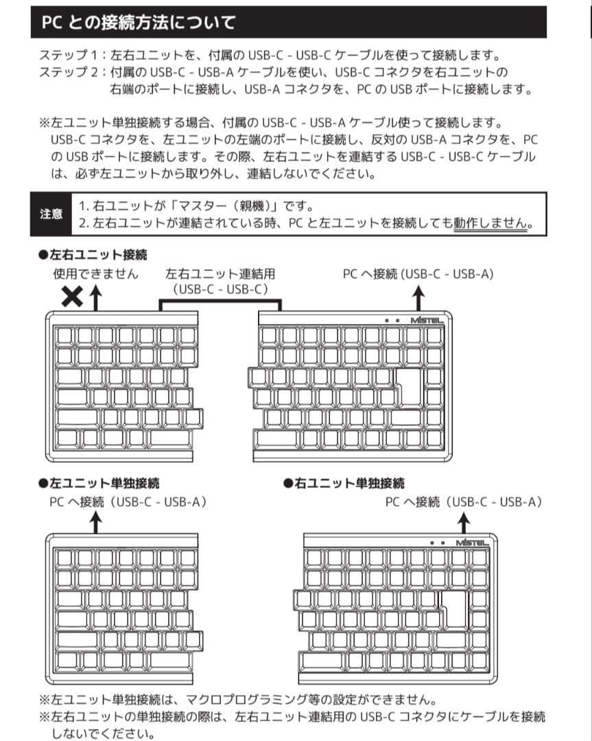 分離型キーボード Mistel MD770-RJPPDBBA1