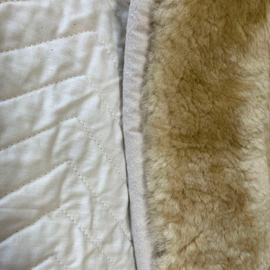 ムートンシーツ（ダブル）京都西川ミンクーファールノン　羊毛皮　ムートン布団・敷物