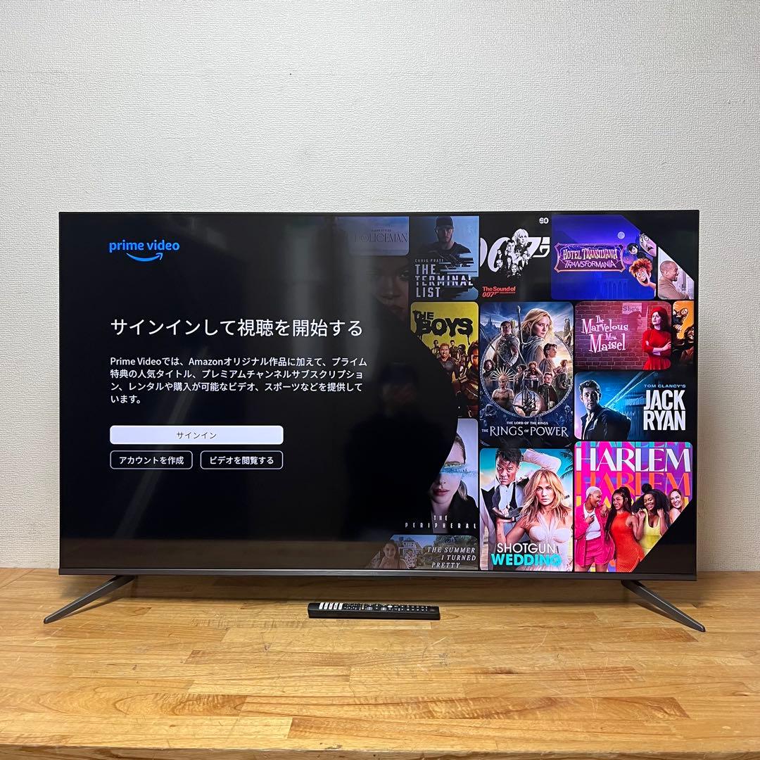 TCL 55V型 4K液晶テレビ 55C645 量子ドット ネット動画アプリ搭載