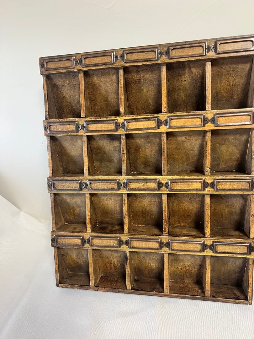 木製ヴィンテージラック 20仕切り　アクセサリー陳列　イベント什器レア！ジャンク