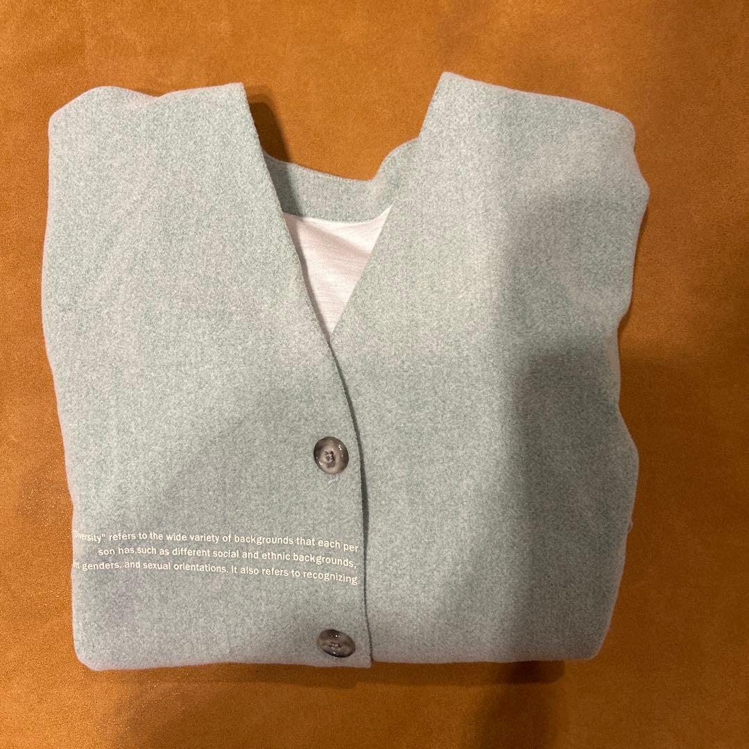 【新品未使用品】ayane アヤン エアリーニードルロゴプリントカーディガン