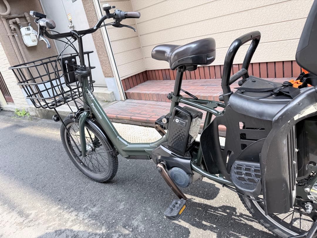 大阪府　子供乗せ　パナソニック 電動アシスト自転車 チャイルドシート付き グレー