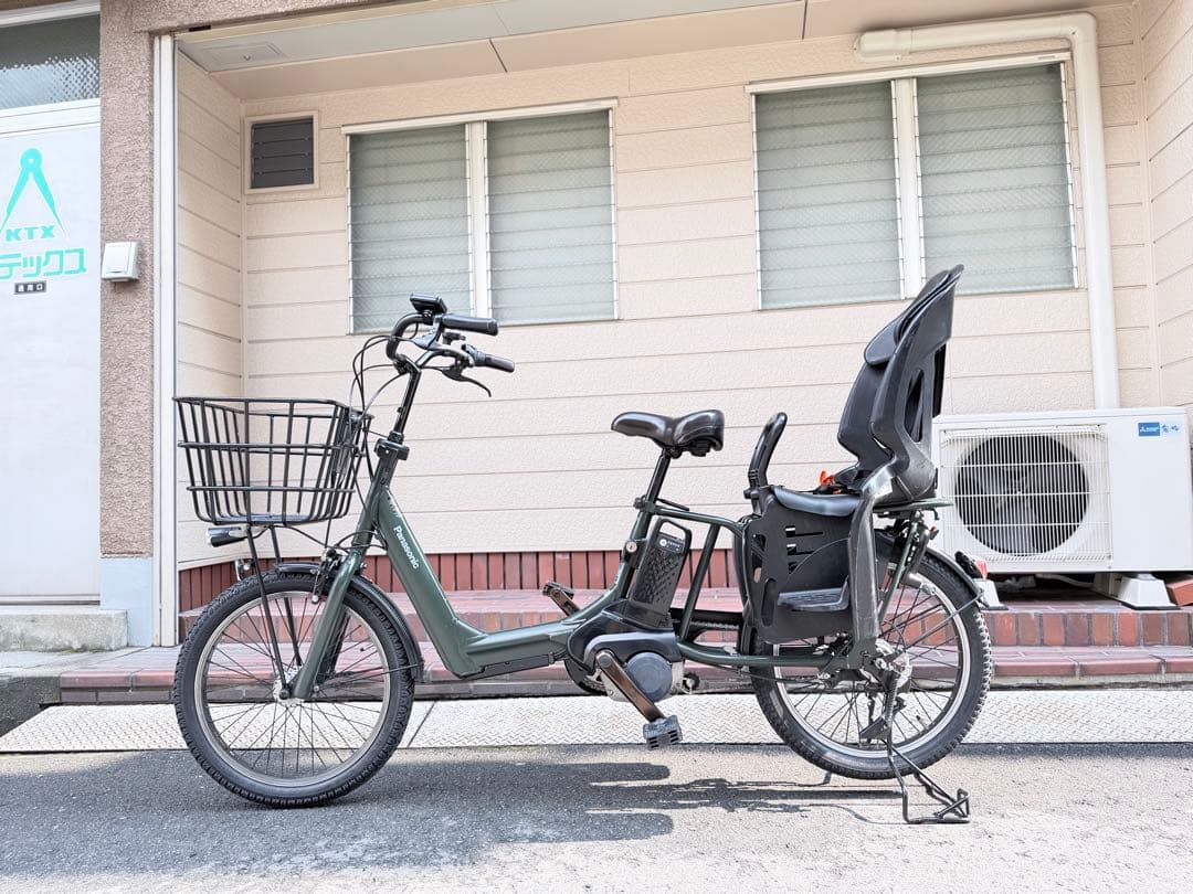 大阪府　子供乗せ　パナソニック 電動アシスト自転車 チャイルドシート付き グレー
