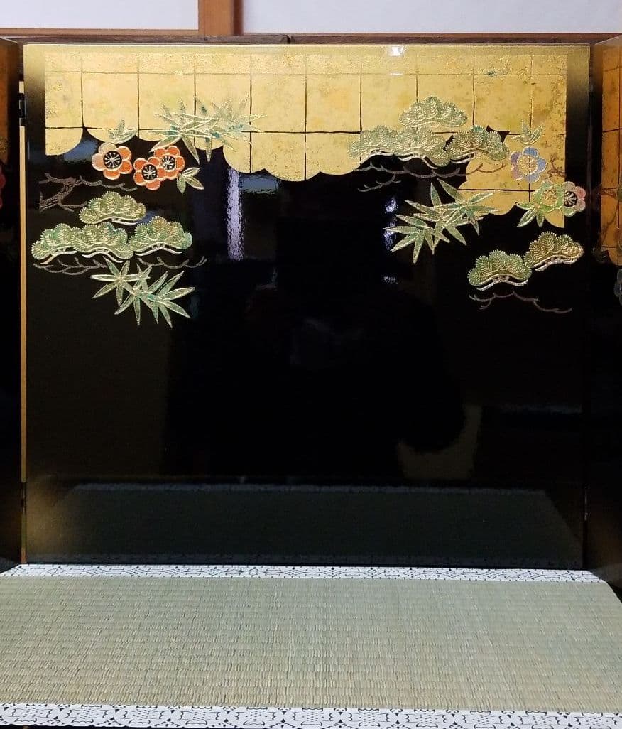 五月人形　台と屏風と弓太刀セット