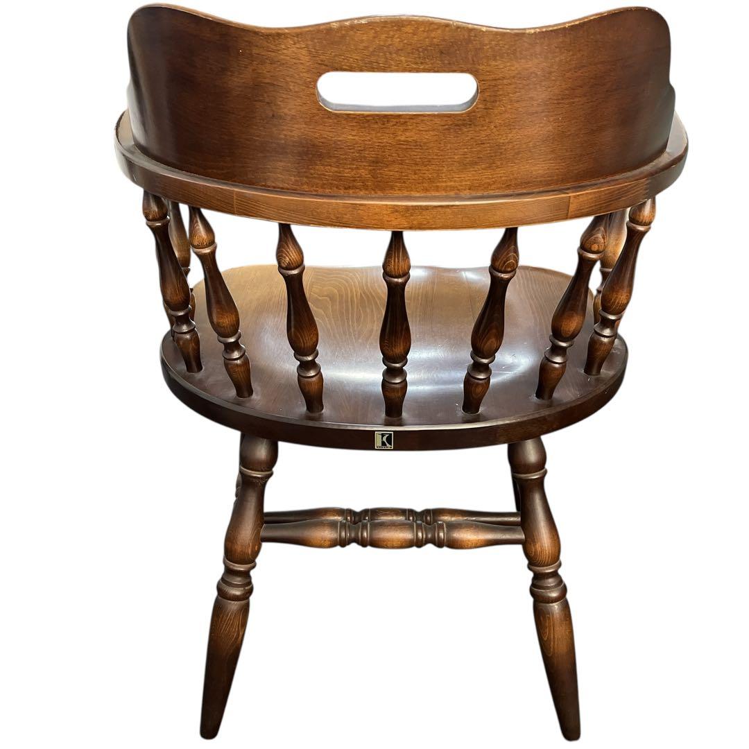 飛騨産業 ウィンザーアームチェア ダイニングチェア レトロ 椅子 キツツキマーク