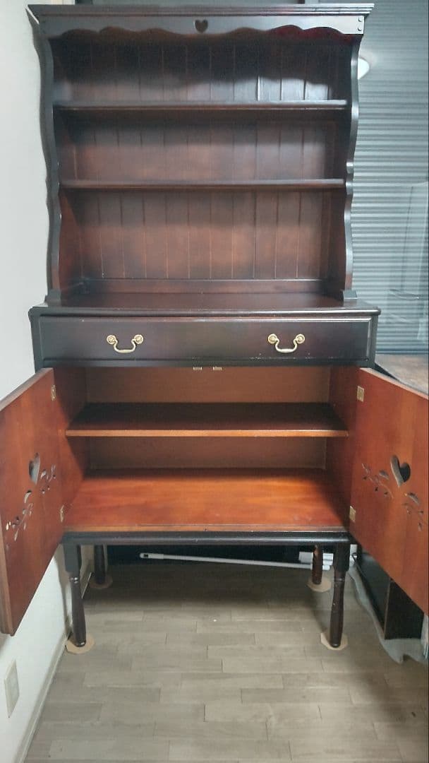 アンティークキャビネット棚カントリーチェスト