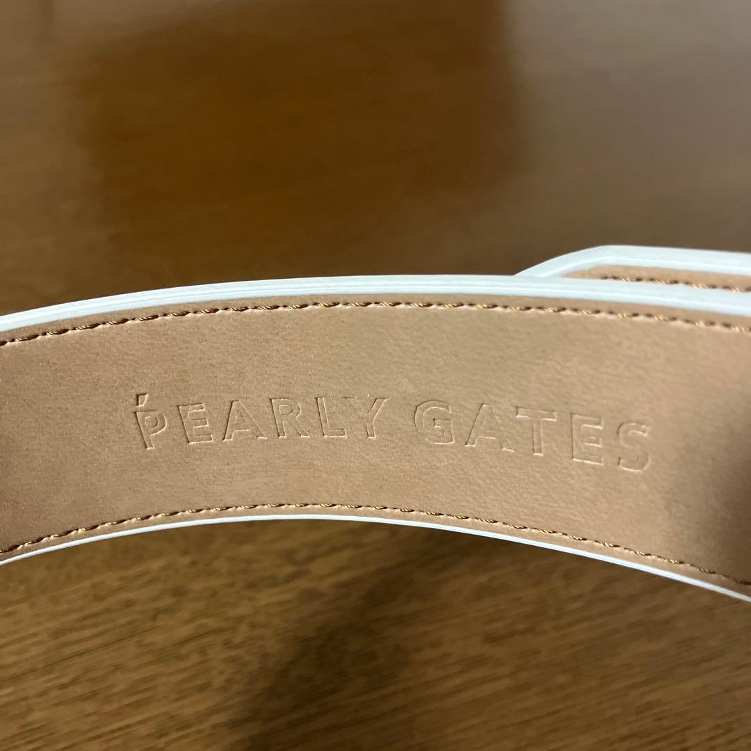 【新品未使用】パーリーゲイツ　PEARLY GATES ホワイト レザー　ベルト