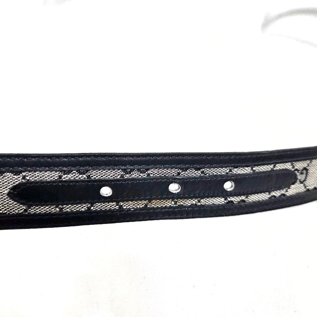 GUCCI オールド グッチ ヴィンテージ ベルト インターロッキング ネイビー