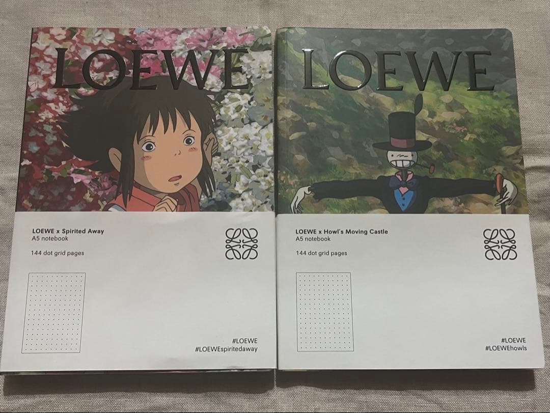 ロエベ　ジブリ　ノベルティ　千と千尋　ハウルの動く城　ノート