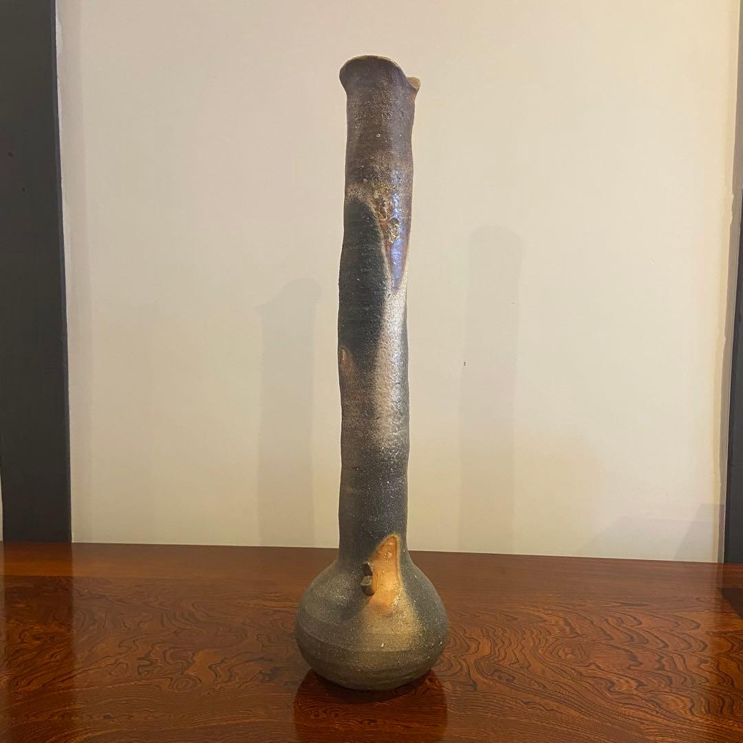 伊賀焼　小島憲二作　長壺　M243