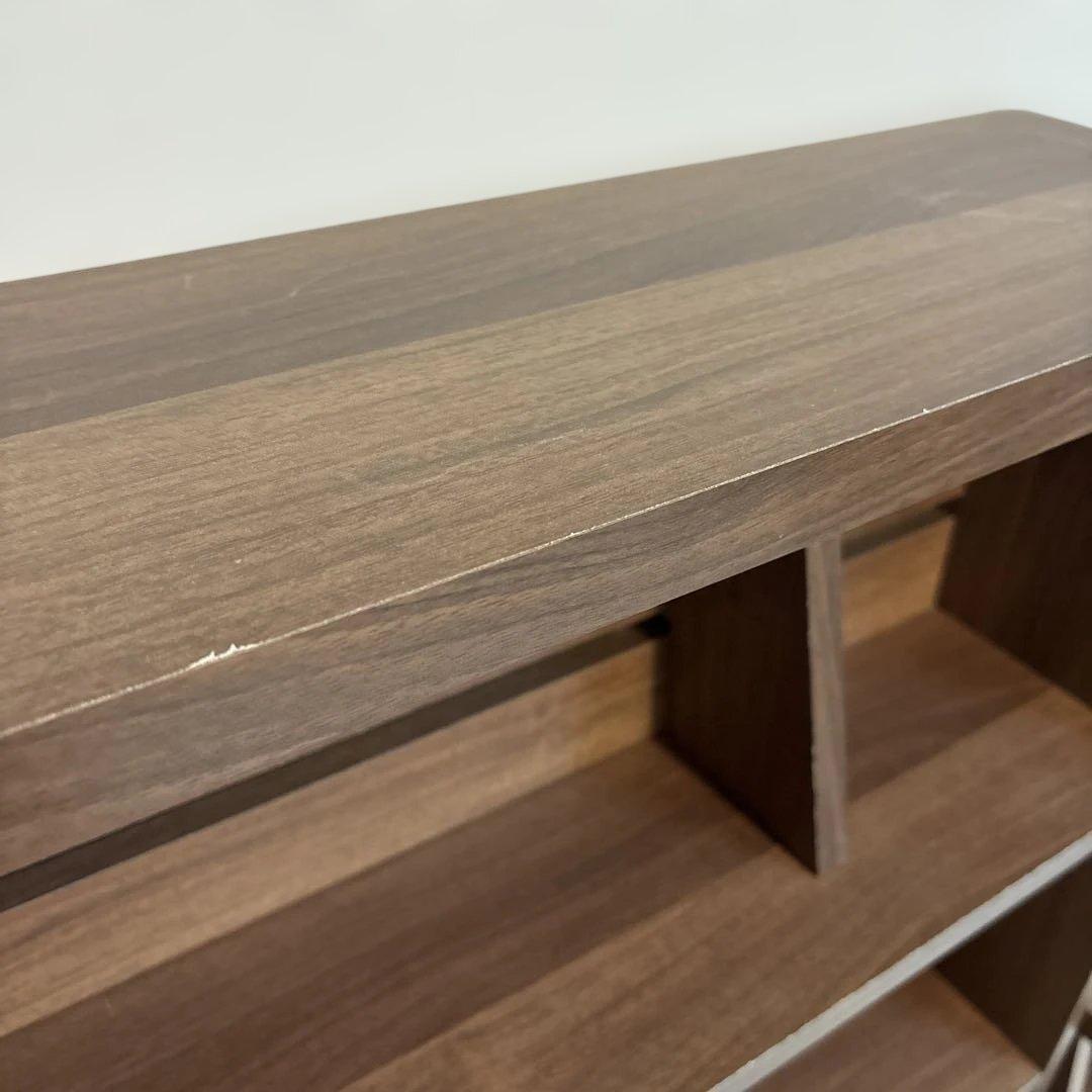 LOWYA ロウヤ 本棚 収納棚 漫画収納 大容量 スリム90cm ウォルナット