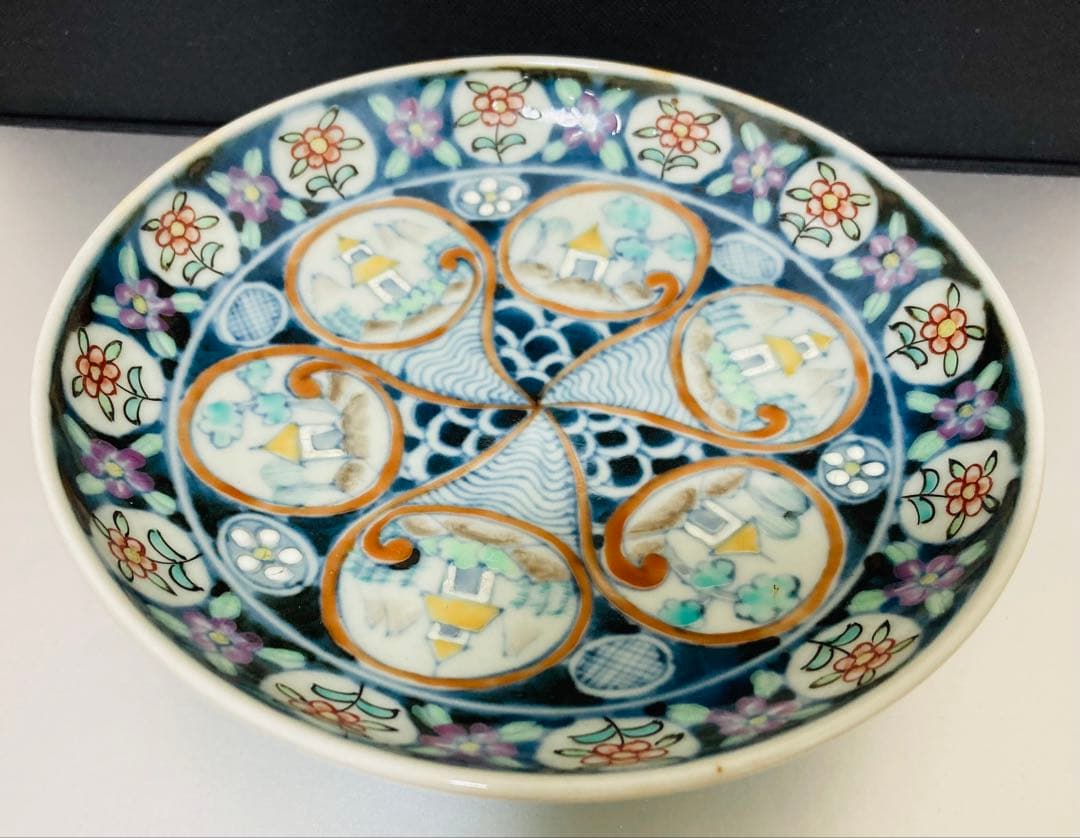 佐藤走波（六代）五寸皿　草花文　5枚