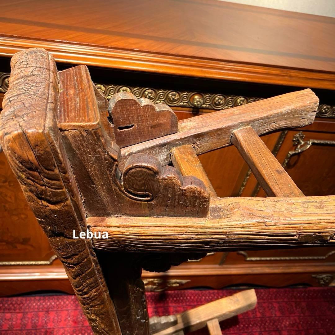 Antique ロングチェア赤　中国　 清時代　AsiaWeek