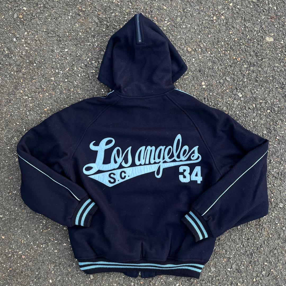 vintage ウール　スタジャン　短丈　y2k LA シティー　80s 90s