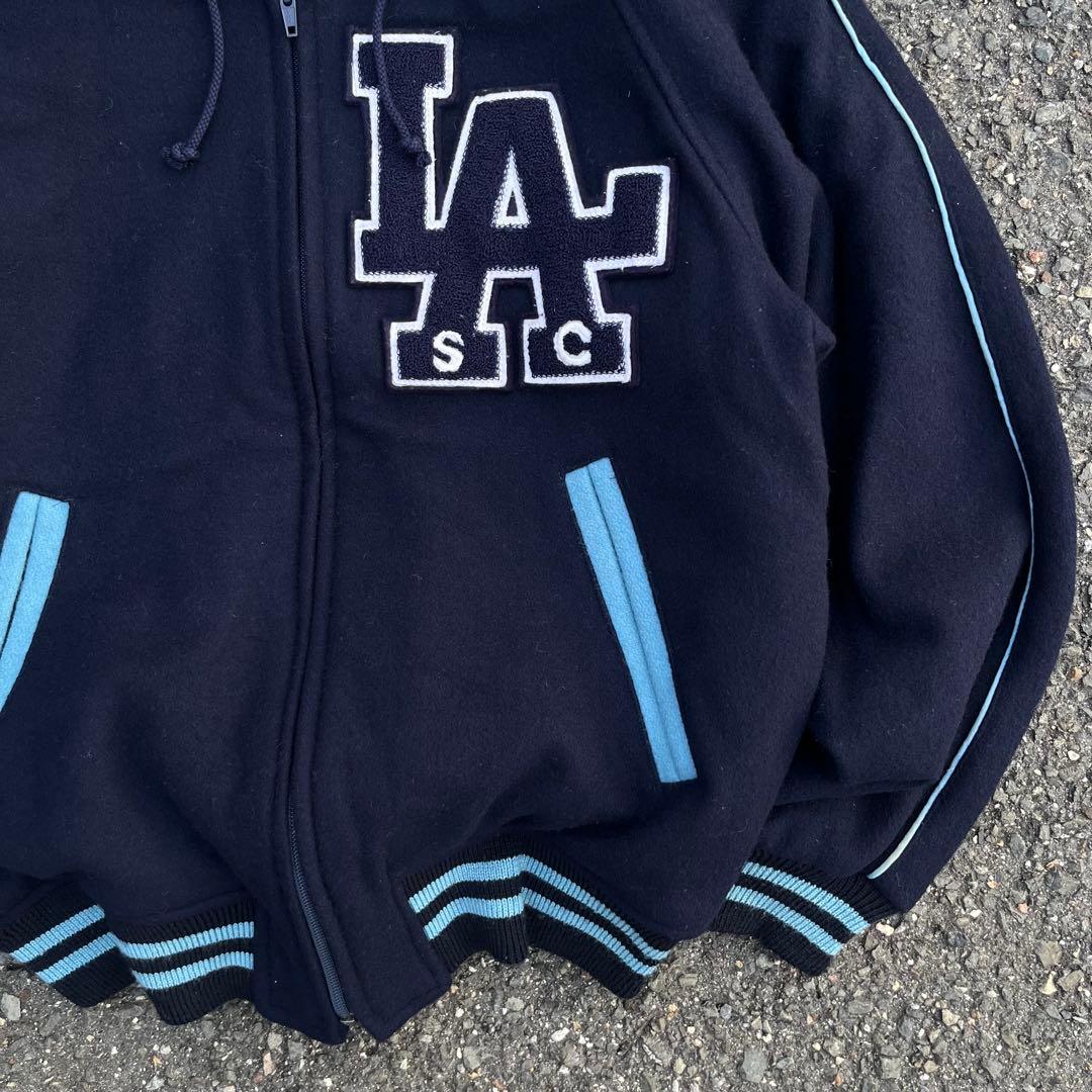 vintage ウール　スタジャン　短丈　y2k LA シティー　80s 90s