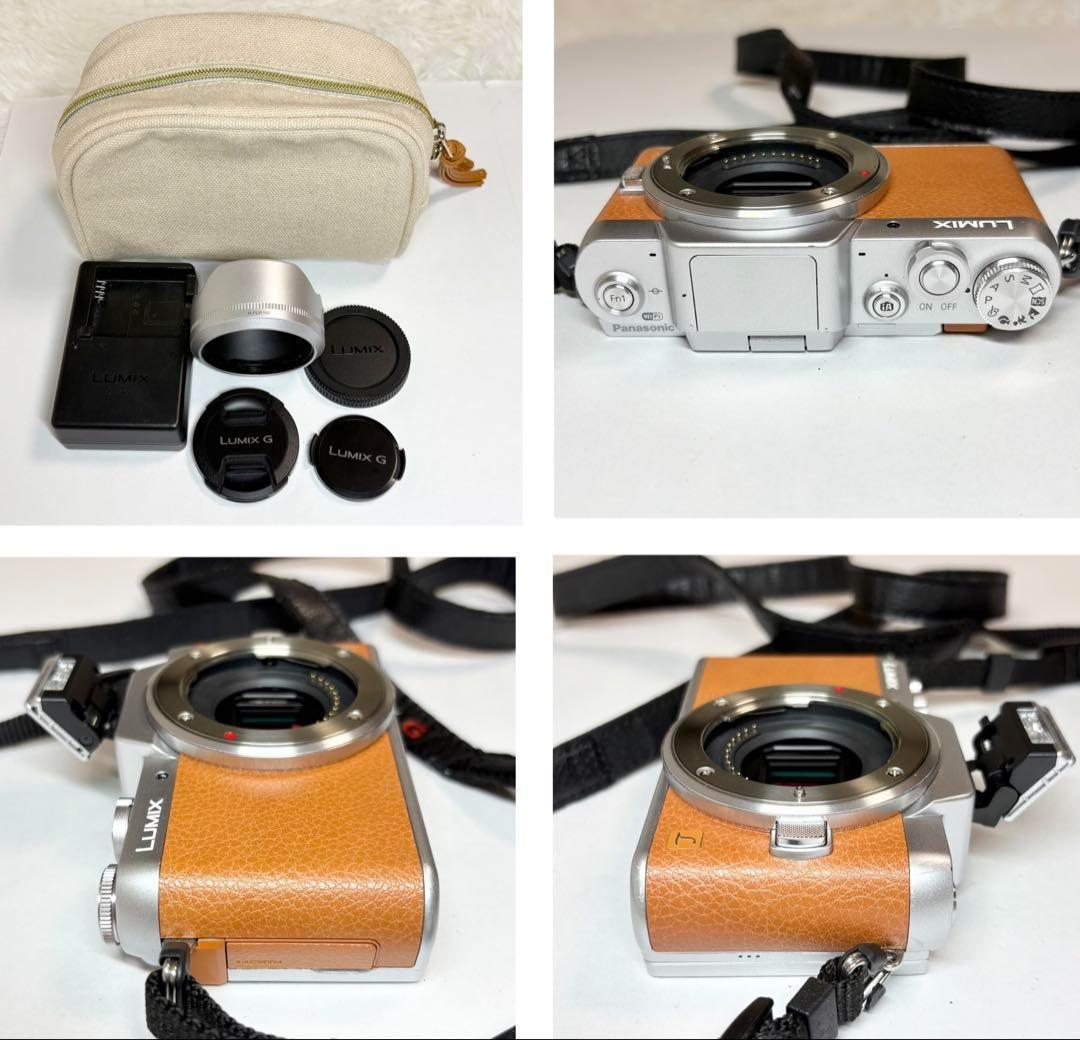 Panasonic DMC-GF7 ブラウン ダブルレンズキット 一眼 美品