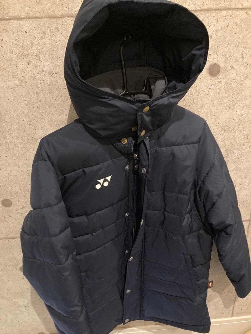 YONEX★ユニ中綿ハーフコート紺SS★ベンチコート防寒ソフトテニスバドミントン