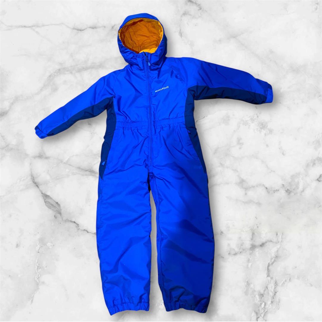 美品✨mont-bellスキーウェア１２０センチ 青 子供 キッズ
