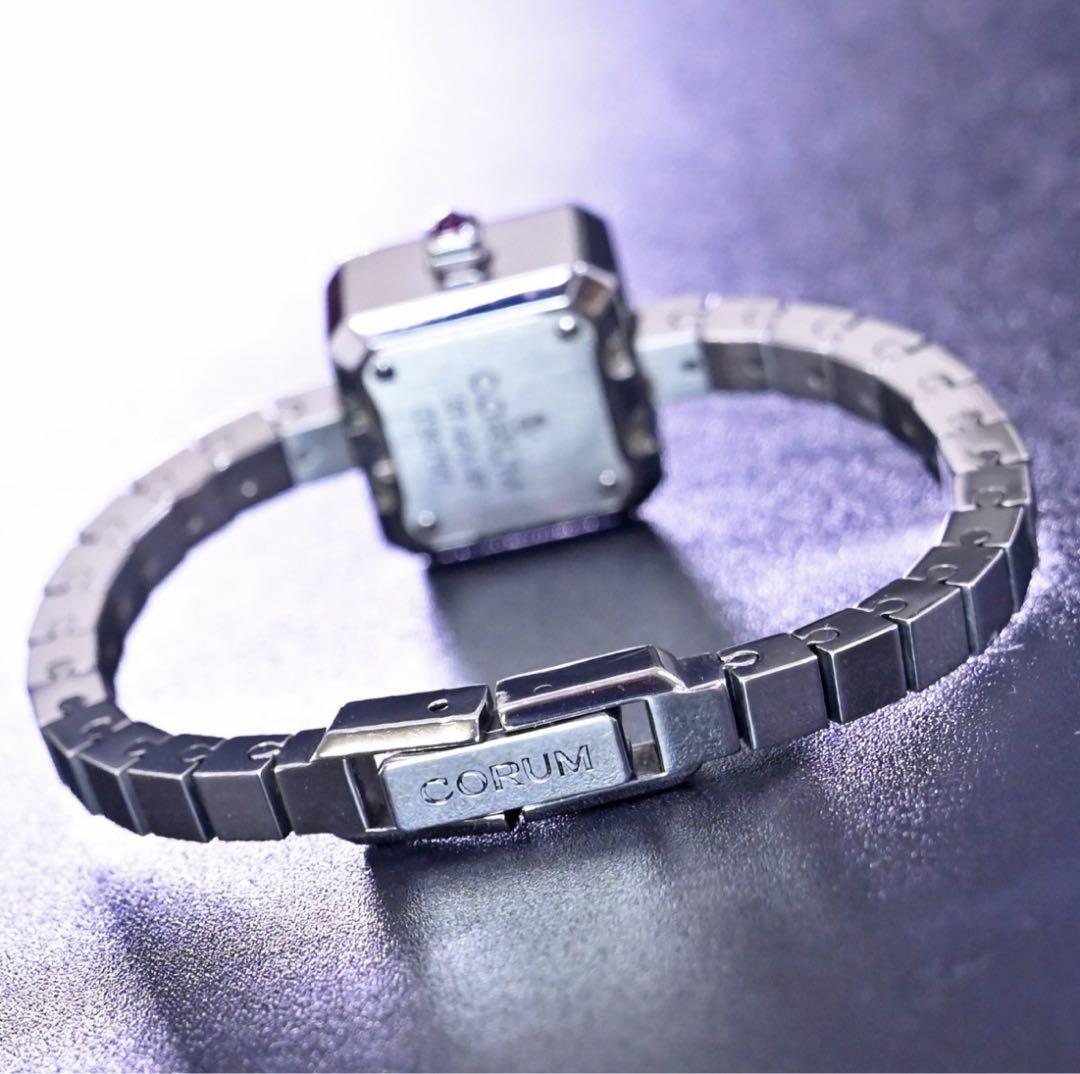 本物 超美品 コルム ダイヤベゼル キ ダイヤモンド ウォッチ CORUM