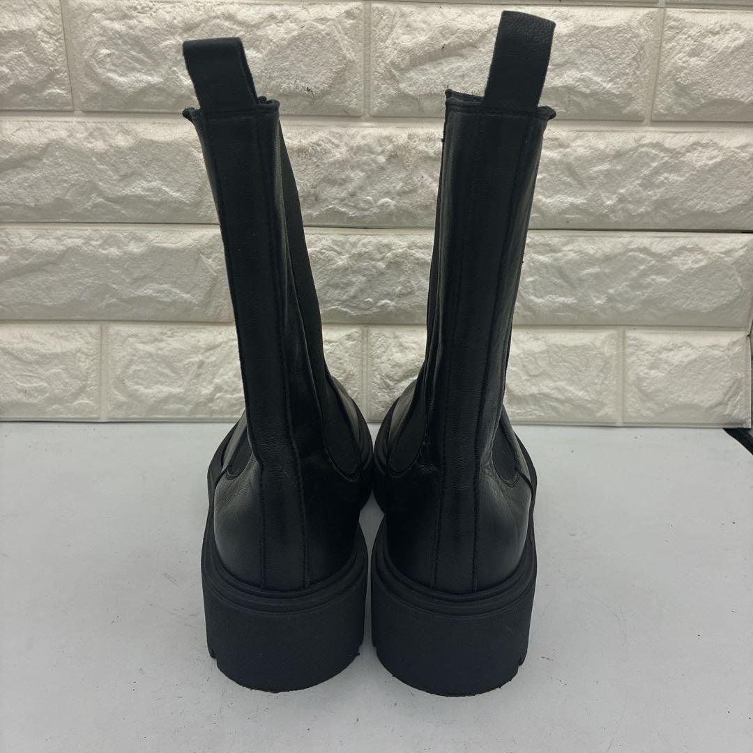 【美品】コルソローマ サイドゴアブーツ 38 チェルシー トラックソール 黒