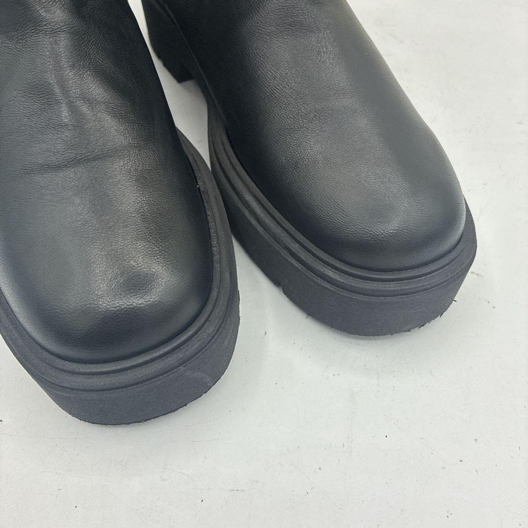 【美品】コルソローマ サイドゴアブーツ 38 チェルシー トラックソール 黒