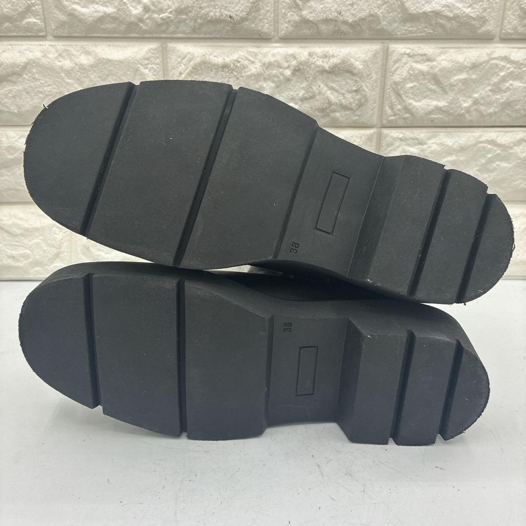 【美品】コルソローマ サイドゴアブーツ 38 チェルシー トラックソール 黒