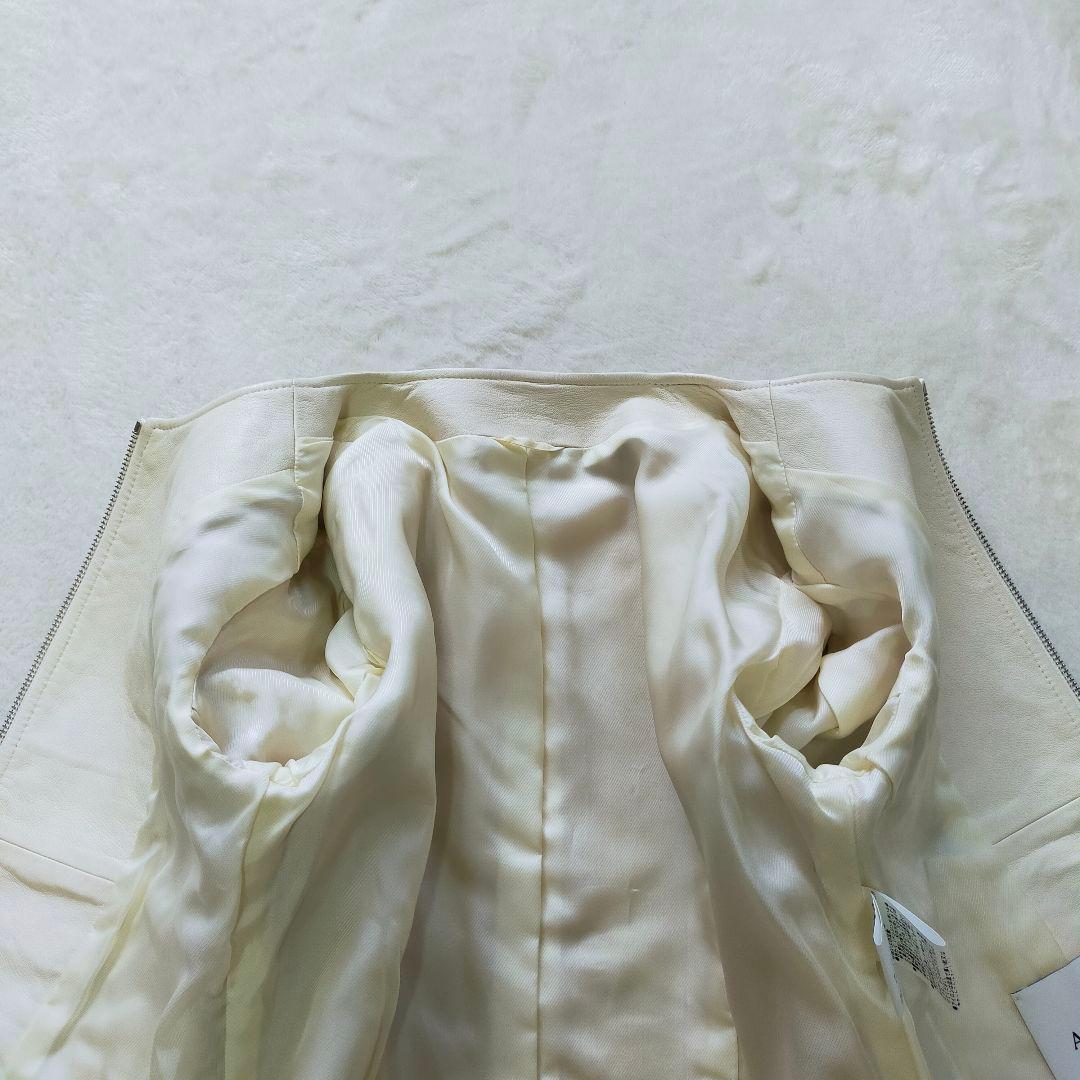 美品　ANAYI　近年モデル　34　ノーカラーレザージャケット