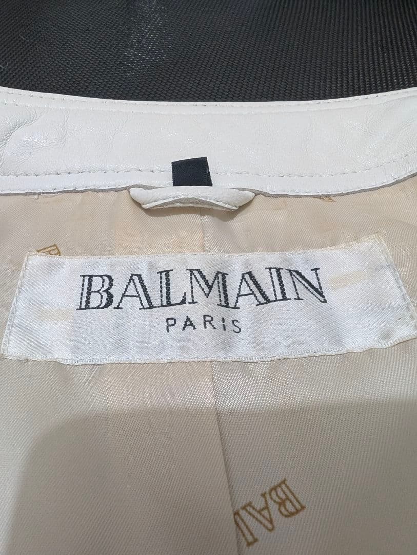 BALMAIN バルマン 希少 キルティング レザー ライダースジャケット 羊革