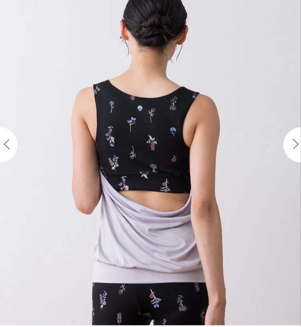 SUKALA フラワープリントタンクトップ Mサイズ グレー/ブラック