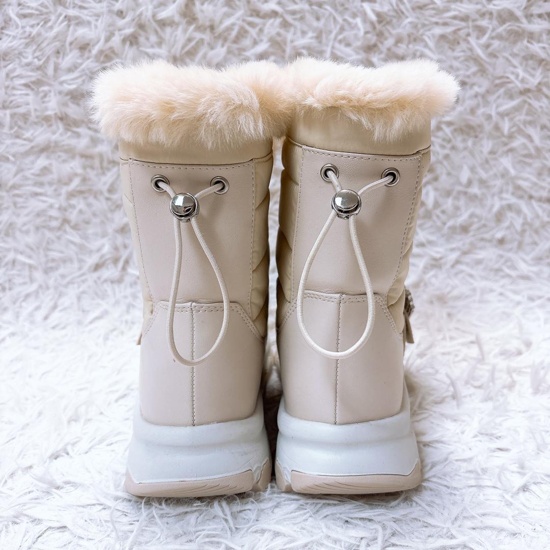 希少色【極美品】+diana クリスタルバックルスノーブーツ 23.5 24AW