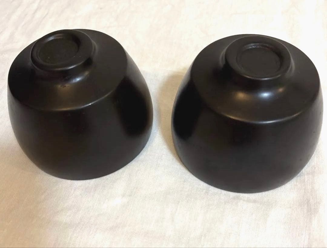 杉田明彦　漆器 筒形椀 汁椀 中 黒 ［未使用］2個