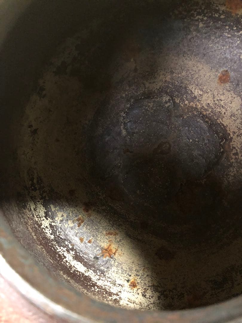 《R》帰帆地紋 肩衝釜 釜師 角谷一圭作 共布 共箱　260108き1