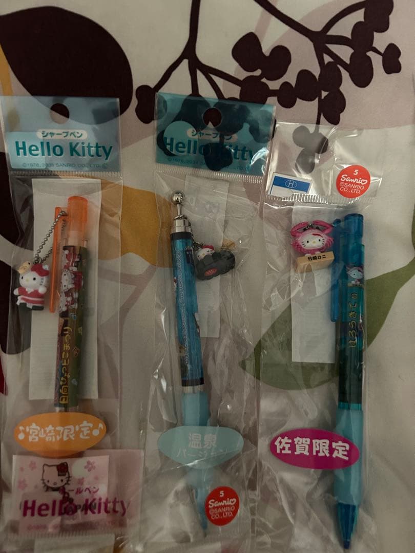 ご当地限定キティちゃん ボールペン、シャープペン14本セット