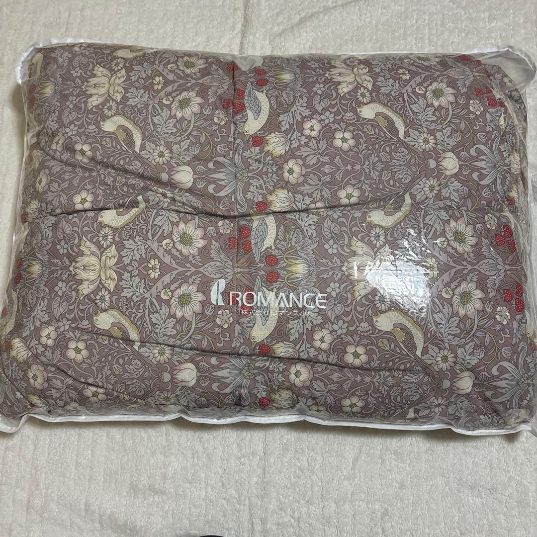 羽毛肌掛け布団 いちご泥棒柄 ウィリアムモリス シングル 日本製