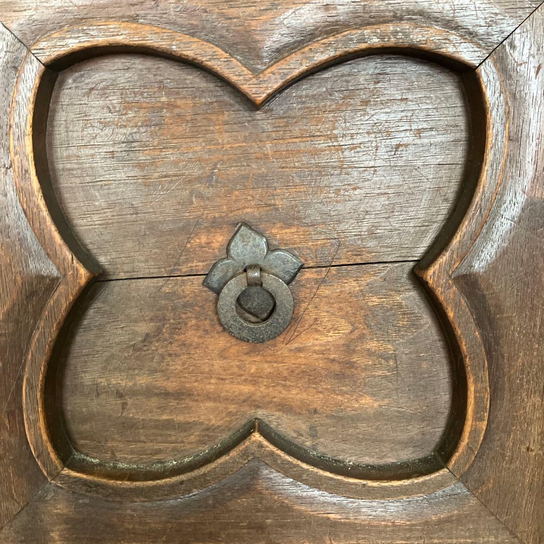 茶箪笥　飾り棚　茶棚　花台　昭和レトロ　猫脚　和風アンティーク　違い棚　煎茶棚