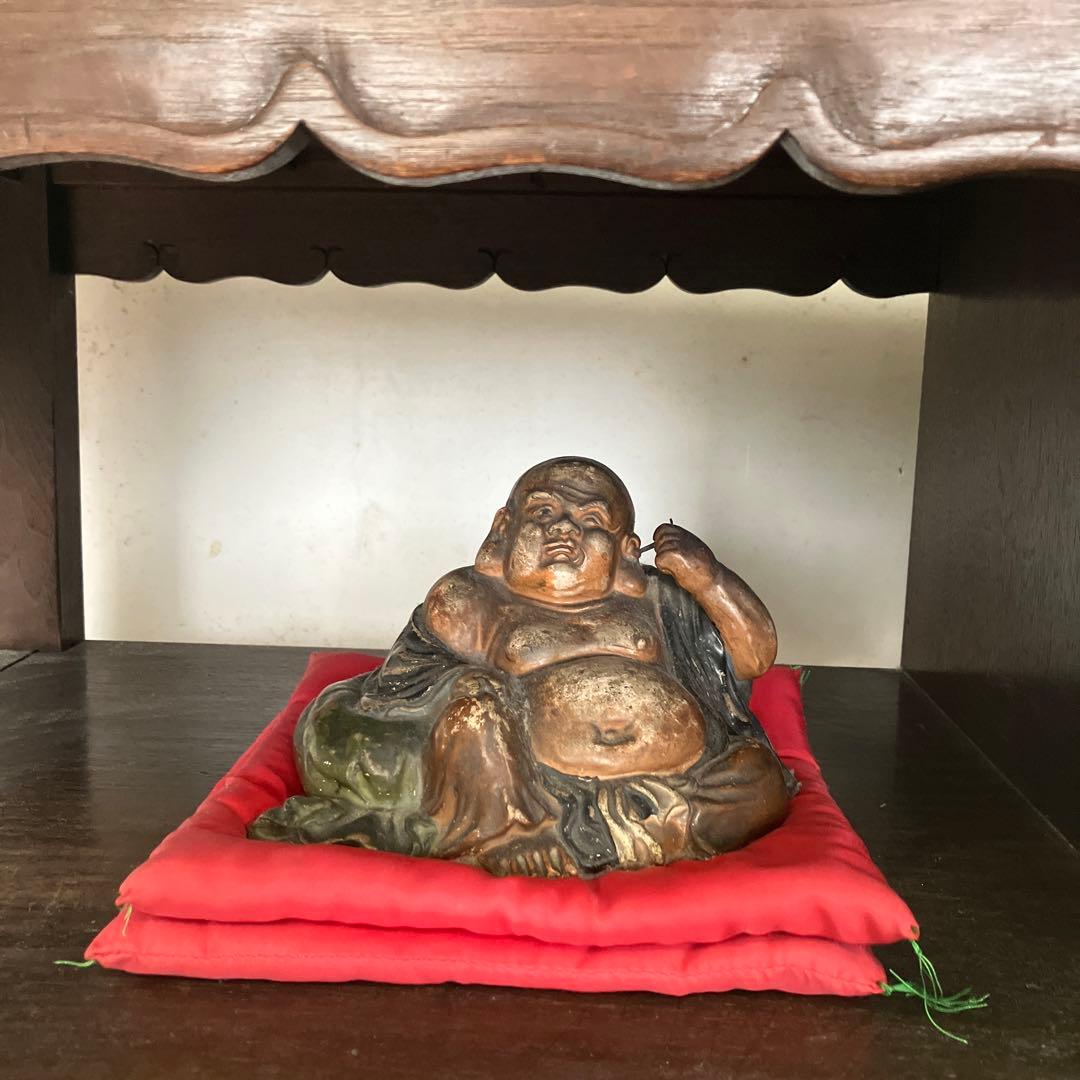 茶箪笥　飾り棚　茶棚　花台　昭和レトロ　猫脚　和風アンティーク　違い棚　煎茶棚