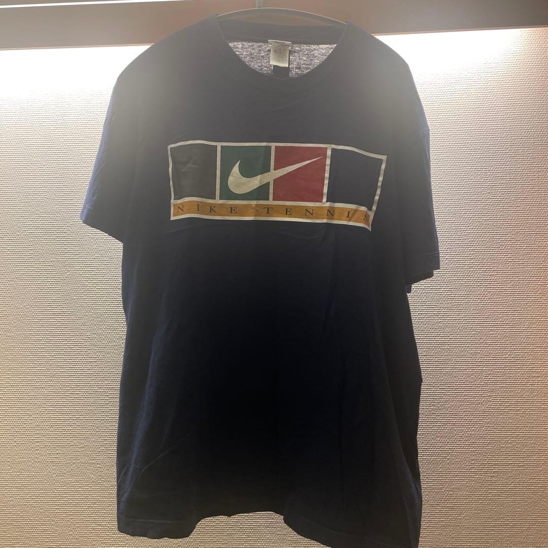 NIKE ナイキ　テニスTシャツ　白タグ90s００s日本製入手困難　XLサイズ